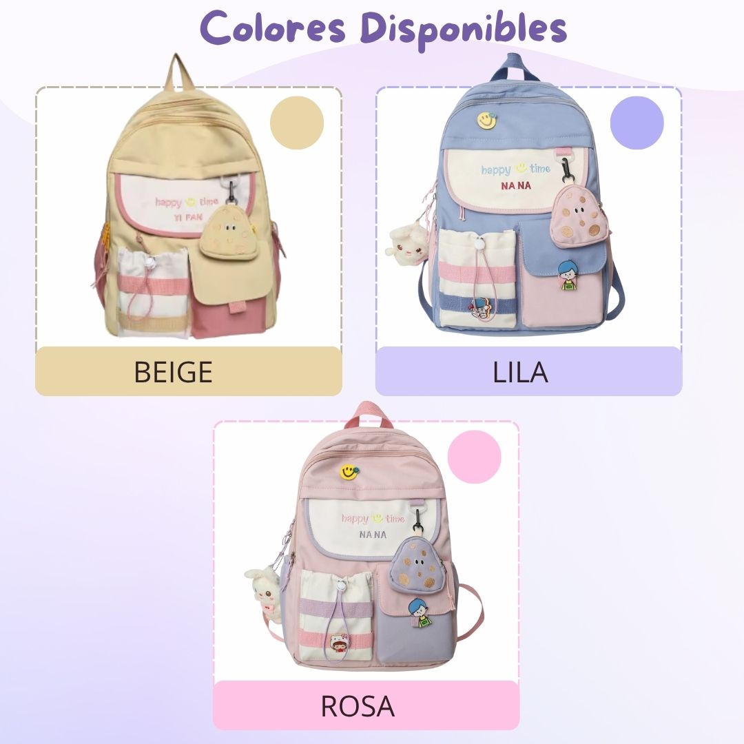 MOCHILA JAPONESA KAWAII GRANDE Y MODERNA🎒✨