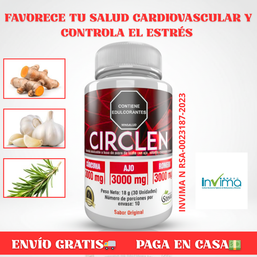 CIRCLEN X30CAP| Favorece tu salud cardiovascular y controla el estrés.