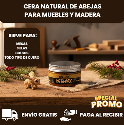 CERA NATURAL DE ABEJAS PARA MUEBLES Y MADERA🧹🐝