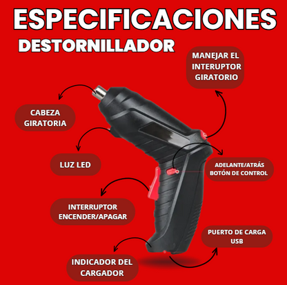 MINI TALADRO ELÉCTRICO PORTÁTIL X45 ⚙️