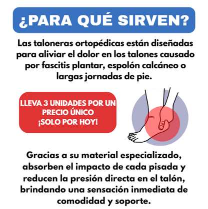TALONERA ORTÓPEDICA PARA ESPOLÓN Y MÁS X3 UNIDADES🦶🩹
